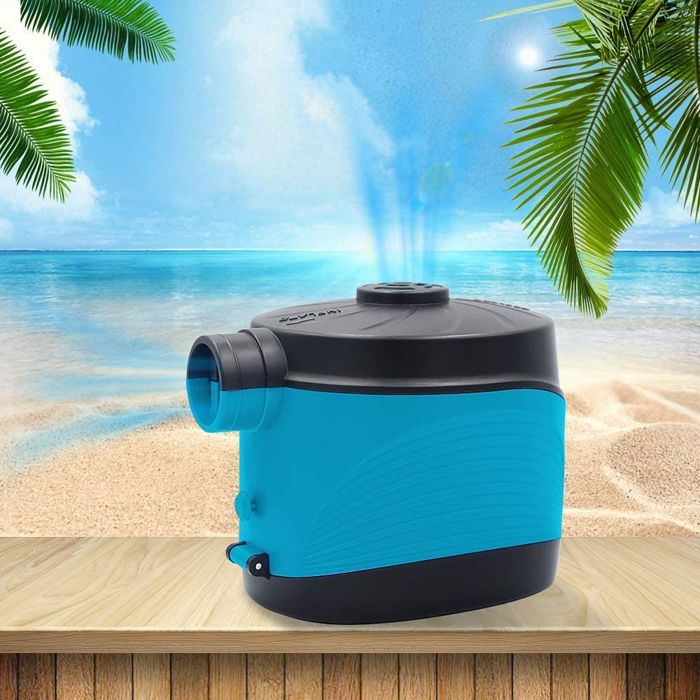 OBEST Portable Electric Air Pump - Fast Inflation for Air Mattress, Pool Floats, Inflatable Toys - 3 Nozzle Attachments - Ideal for Camping, Beach, Pool Parties & Home Use