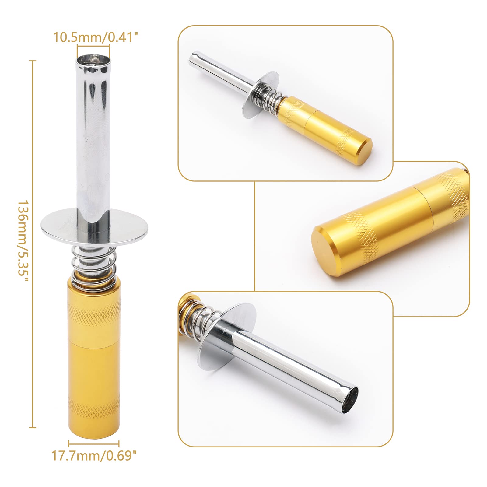 High-Performance Alloy RC Glow Plug Igniter for Nitro Engine - Compatible with AA Batteries, RC Cars, Buggies, Trucks & Airplanes (Gold) - Ideal for Racing, Off-Roading & Remote Control Hobbies