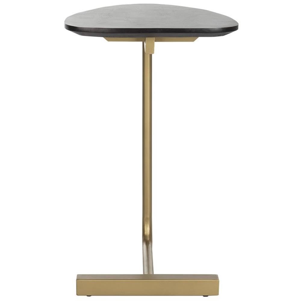 Black and Gold Home Square Accent End Table Set of 2 - Modern Side Tables for Living Room, Bedroom, or Office Decor