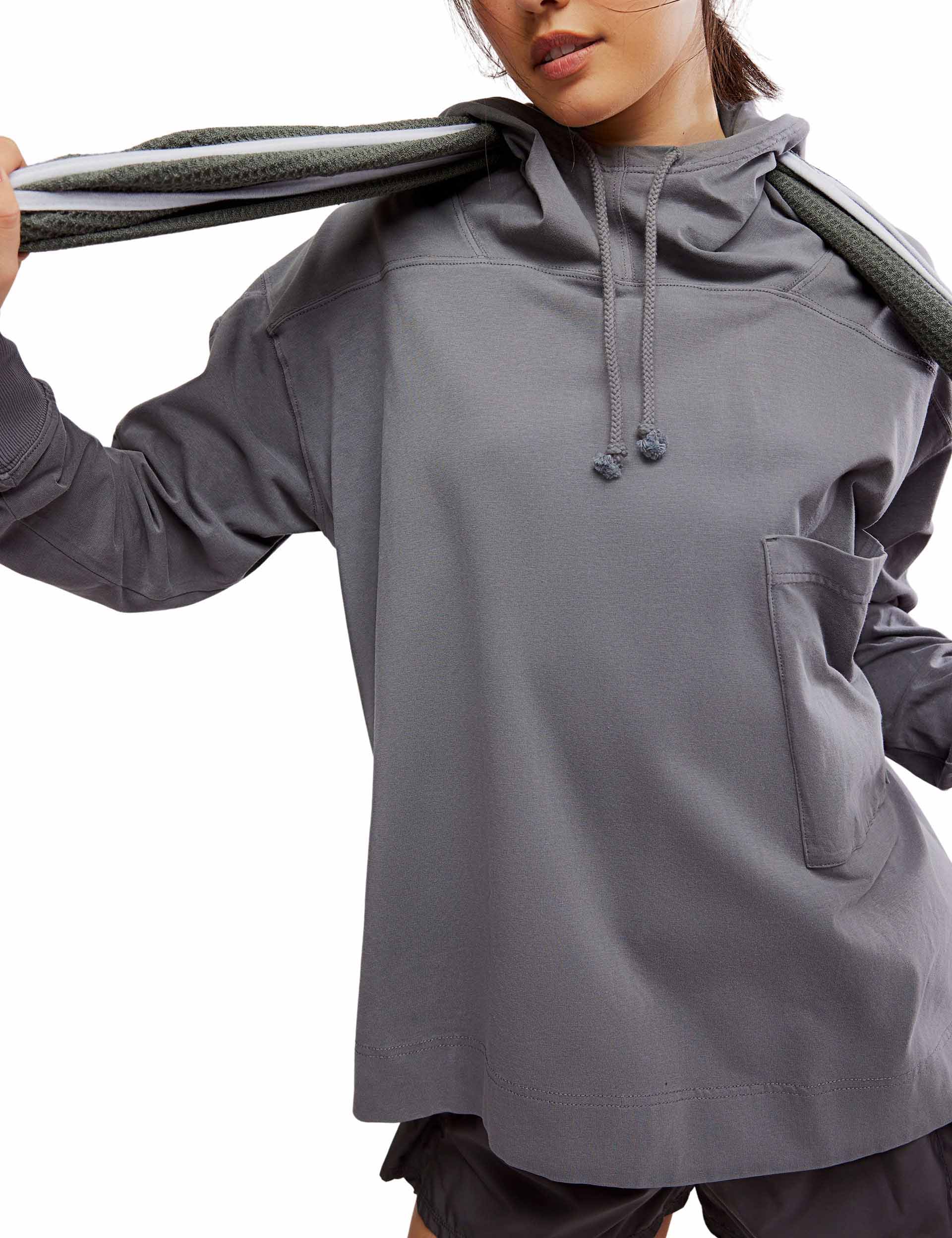 Hot Shot Hooded Layer Jacket in Gunmetal - Stylish & Warm Outerwear for Men & Women - Perfect for Outdoor Activities, Hiking & Casual Wear