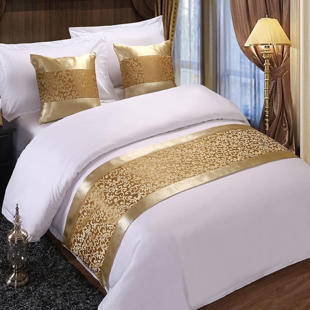 Luxury Hotel Bed Runner Scarf - Ultra Soft & Comfortable Bed Tail Towel, Elegant Bedspread Decoration for Queen, King, Double & Single Size Beds - Perfect for Bedroom Decor, Pet Protection & Hotel Style Home Styling