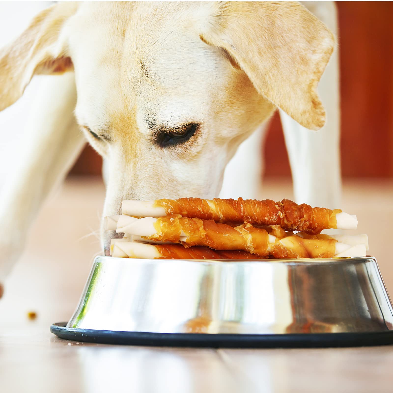 HealthyBones Natural Chicken Breast Wrapped Dog Treats for Carolina Dogs & Medium Hound Breeds - 36 Count, High-Protein Training Snacks for Active Dogs