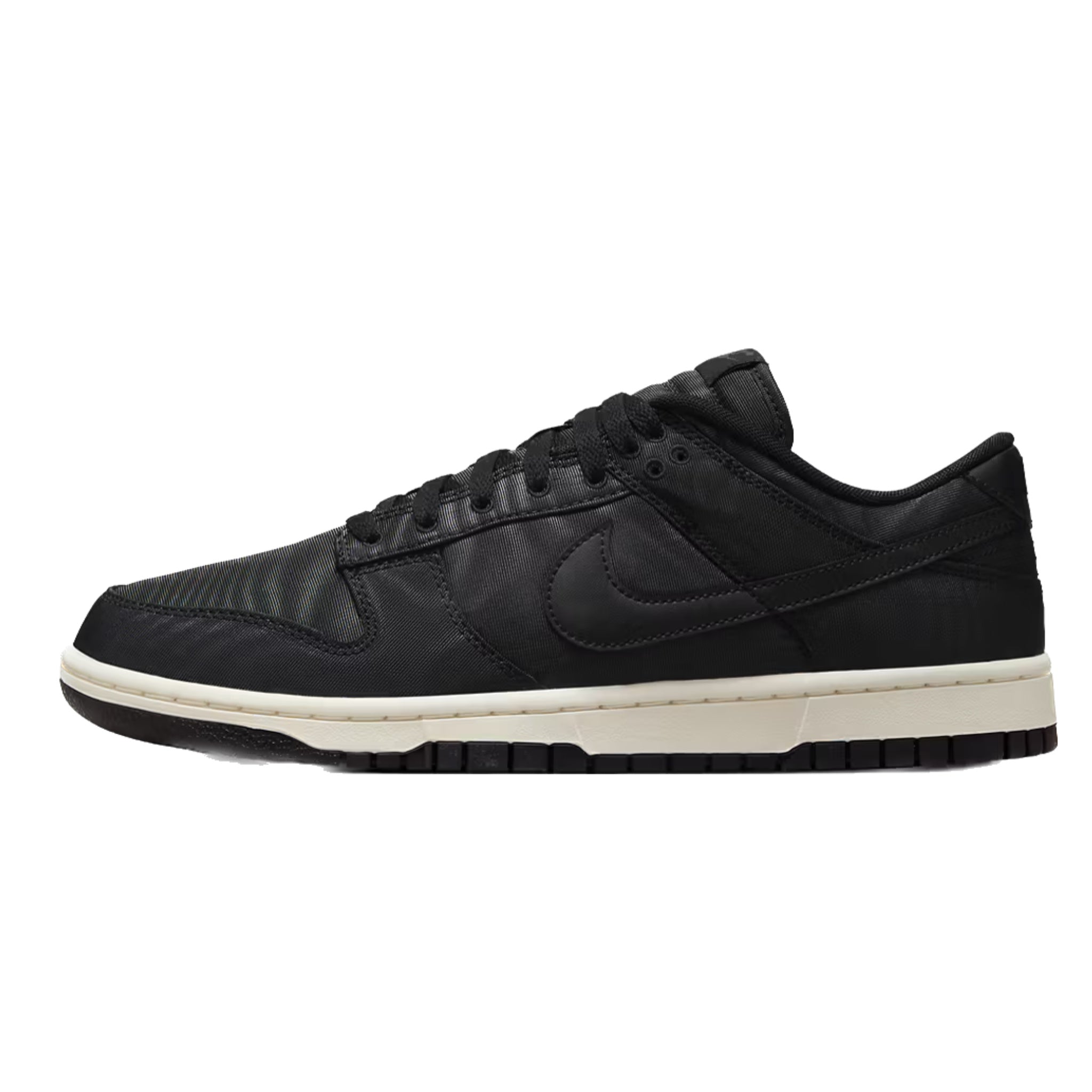 Nike Dunk Low Black Canvas Black Sail Black Sneakers - Men's Casual Shoes for Streetwear & Everyday Wear