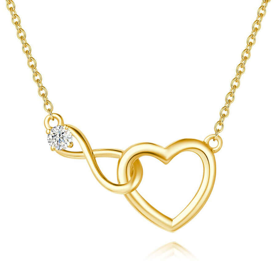 Infinity Heart Pendant Necklace for Women - Sterling Silver Mother's Day Gift Jewelry | Romantic Anniversary Present, Birthday Keepsake | Perfect for Weddings, Date Nights & Special Occasions
