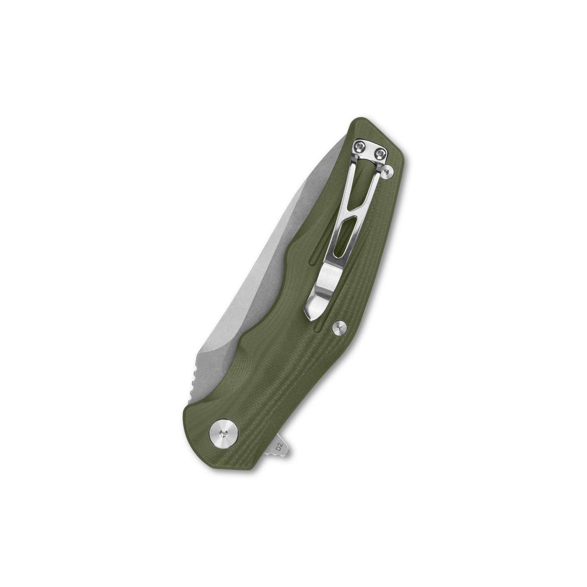 QSP Pangolin Liner Lock Pocket Knife - D2 Steel Blade, G10 Handle - EDC Folding Knife for Camping, Hiking & Outdoor Survival
