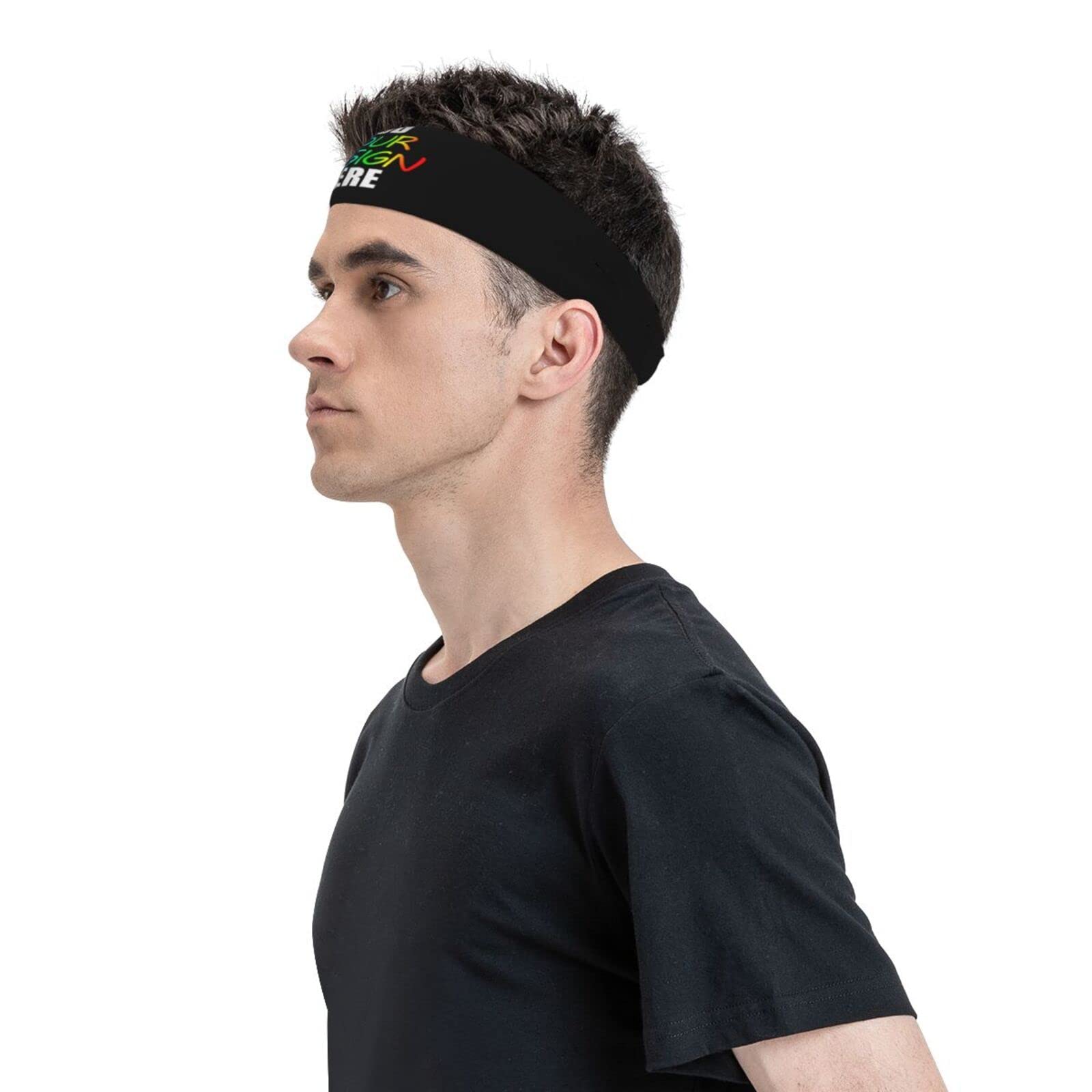 Custom Personalized Workout Sweatbands for Men & Women - Moisture Wicking Stretchy Sport Headbands & Bandanas for Gym, Yoga, Running, Basketball & Cycling - Perfect for Active Lifestyles & Outdoor Sports