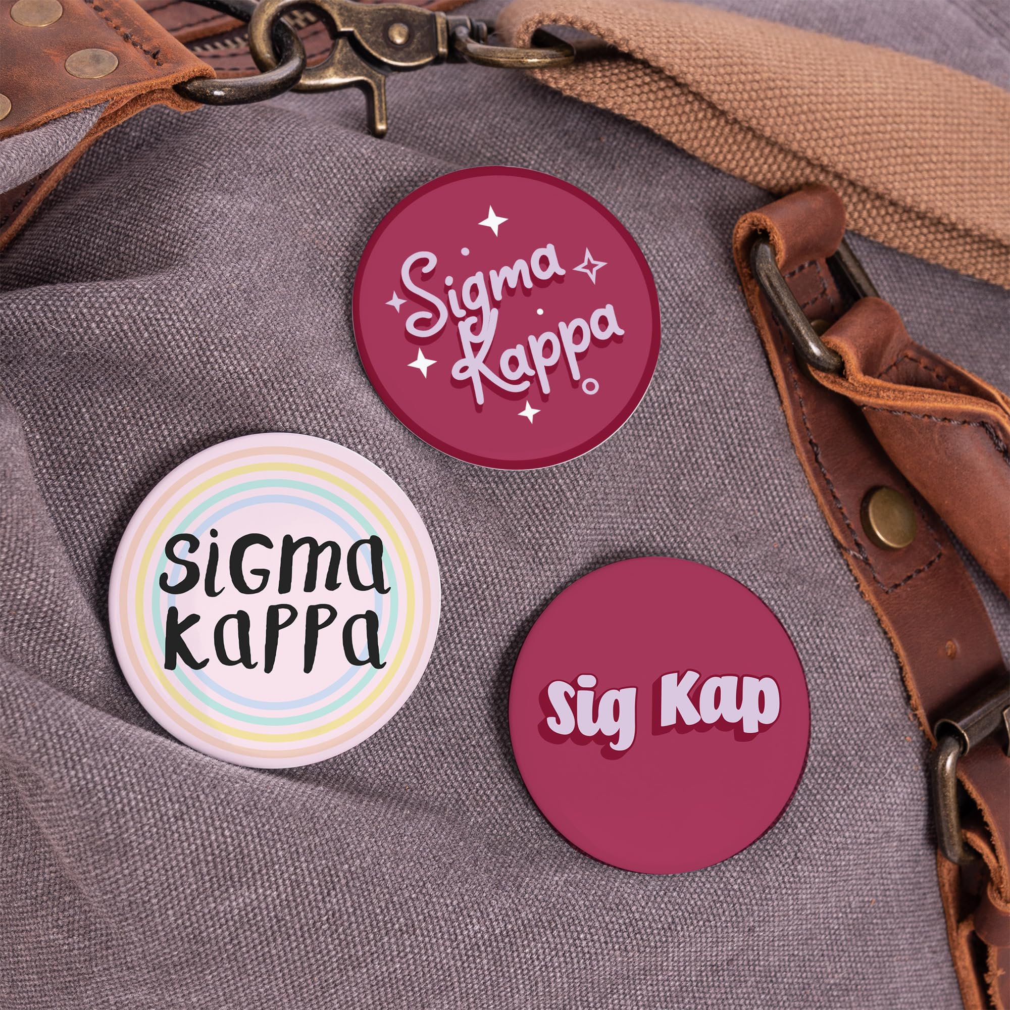 Sigma Kappa Sorority Cactus Pin Set - 3 Pack 2.25