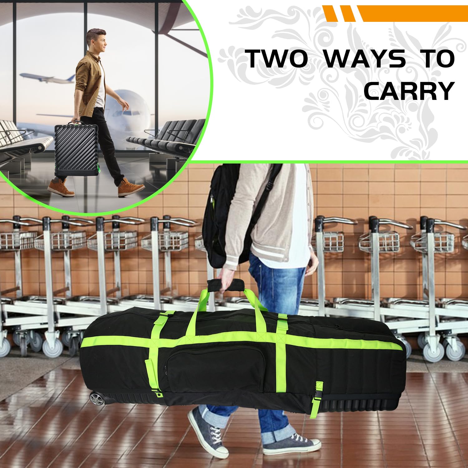 Kube Ultra-Portable Foldable Golf Travel Bag with Wheels - Hard Golf Travel Case for Airlines | Lightweight & Easy to Carry | Perfect for Golf Trips, Air Travel & Storage | Durable Golf Club Protection