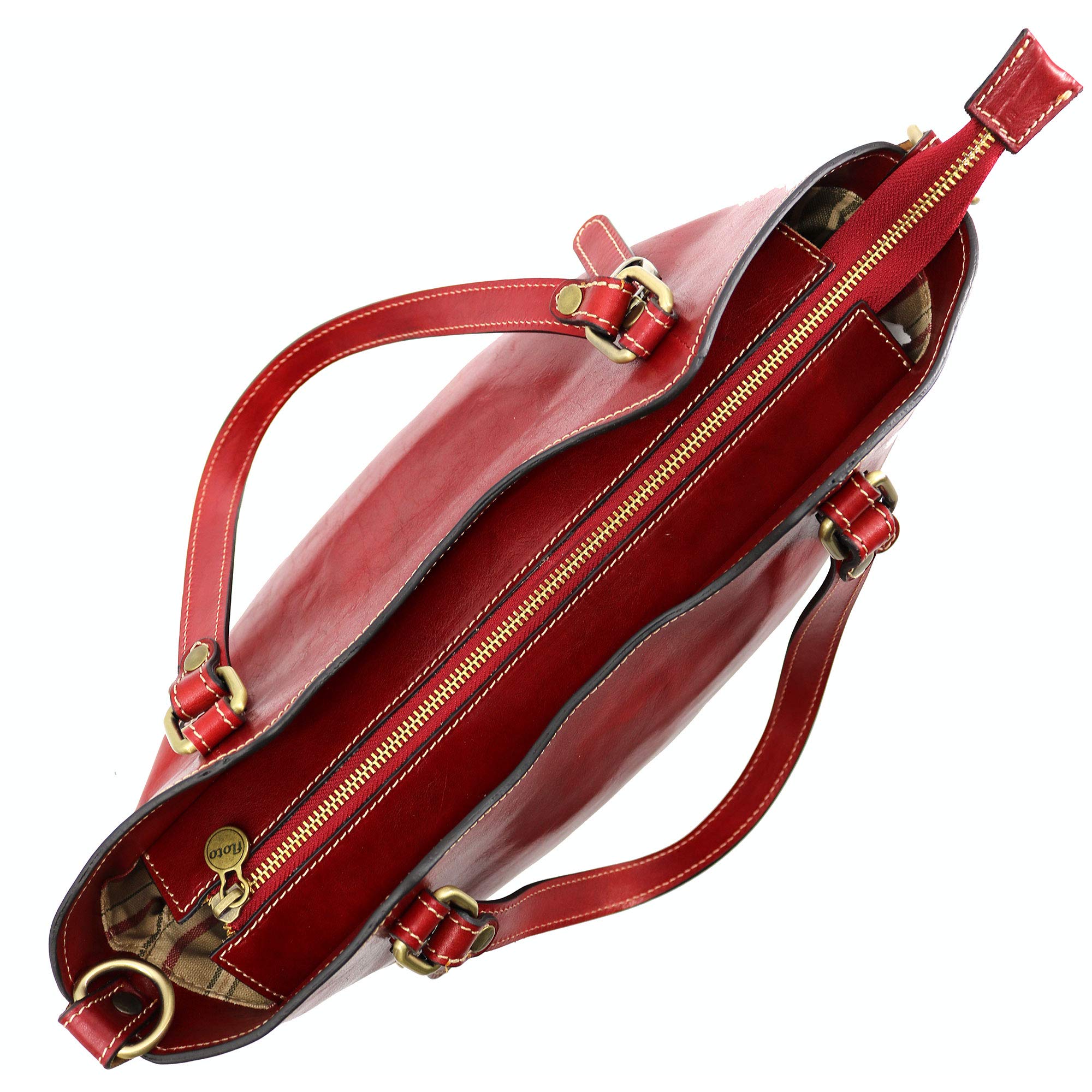 Floto Ischia Genuine Leather Shoulder Bag for Women - Stylish Crossbody Purse & Handbag for Work, Travel & Everyday Use