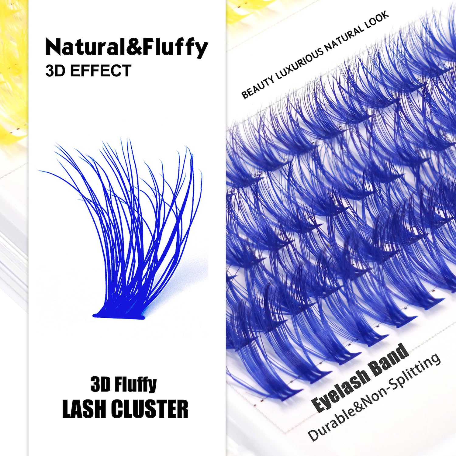3D Colored Lash Clusters - 40D D Curl Faux Mink Eyelash Extensions - 312Pcs Mixed Lengths (10mm 12mm 14mm 16mm) - 6 Vibrant Colors - DIY Individual Lashes for Fluffy Volume - Perfect for Halloween, Cosplay, Party & Dramatic Eye Makeup Looks