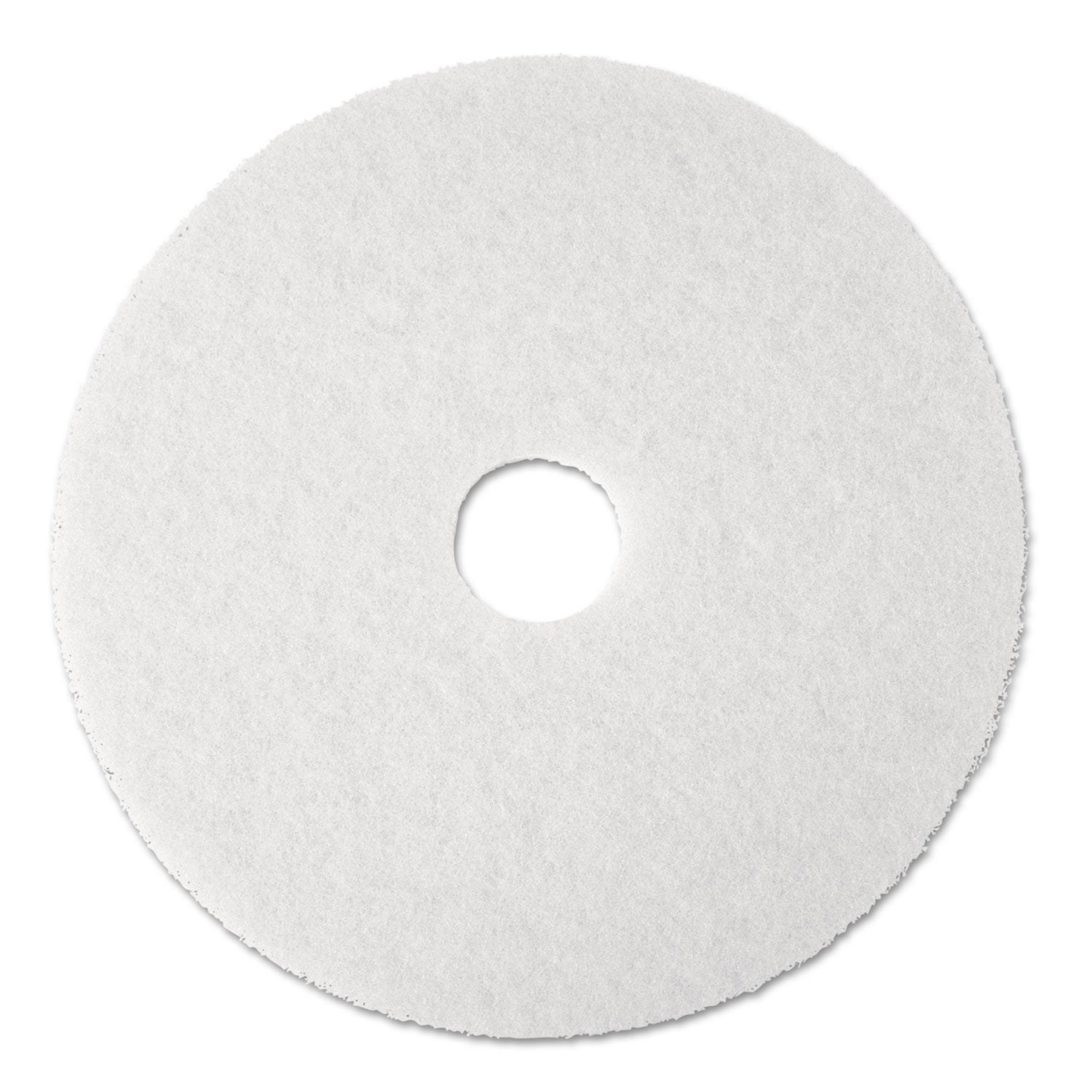 3M™ 4100 Low Speed Super Polishing Floor Pads - 13 Inch White Floor Buffing Pads (5-Pack/Carton) - Ideal for Commercial Floor Cleaning, Polishing & Maintenance