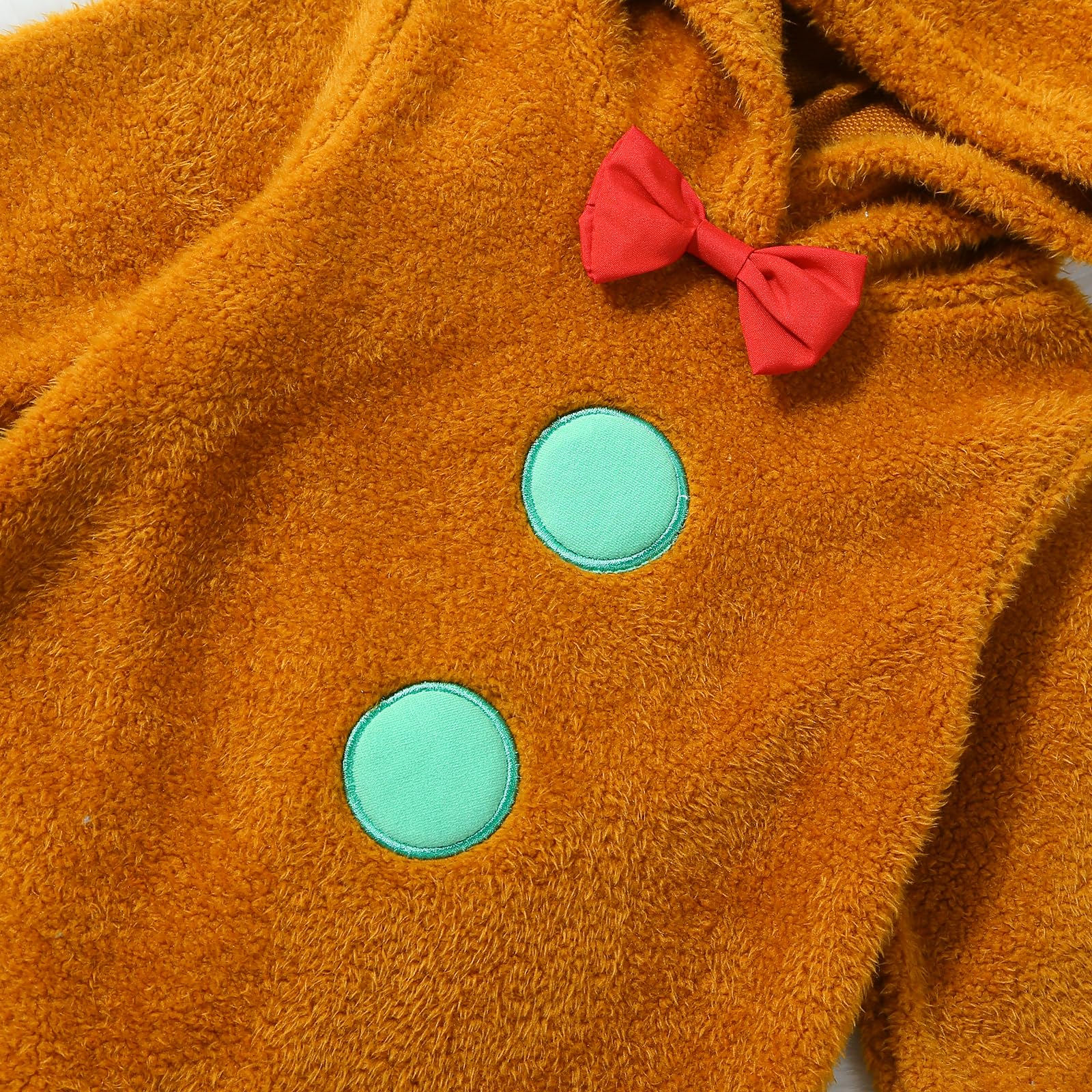 Chloefairy Newborn Baby Boy & Girl Gingerbread Man Romper - Long Sleeve Hooded Jumpsuit Christmas Outfit | Holiday Photo Shoot & Family Gathering