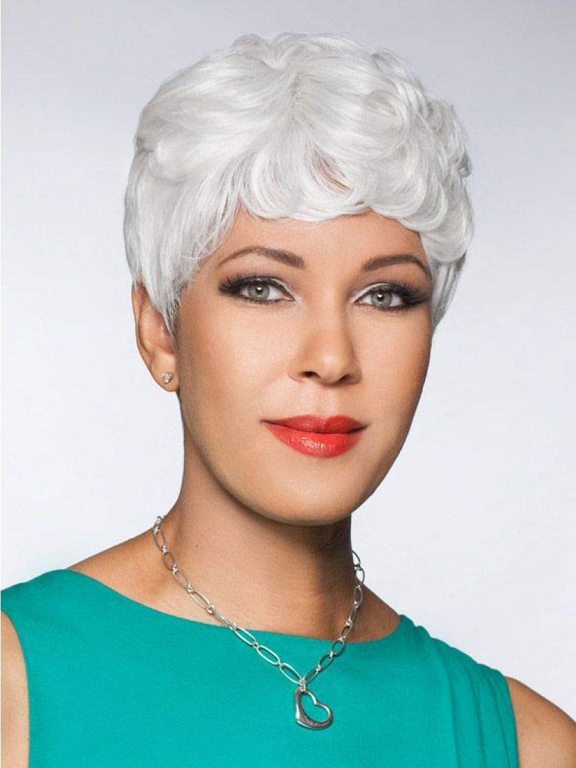 Foxy Silver Reid Heat Resistant Synthetic Fiber Full Wig in White - Perfect for Cosplay, Costume Parties & Daily Fashion