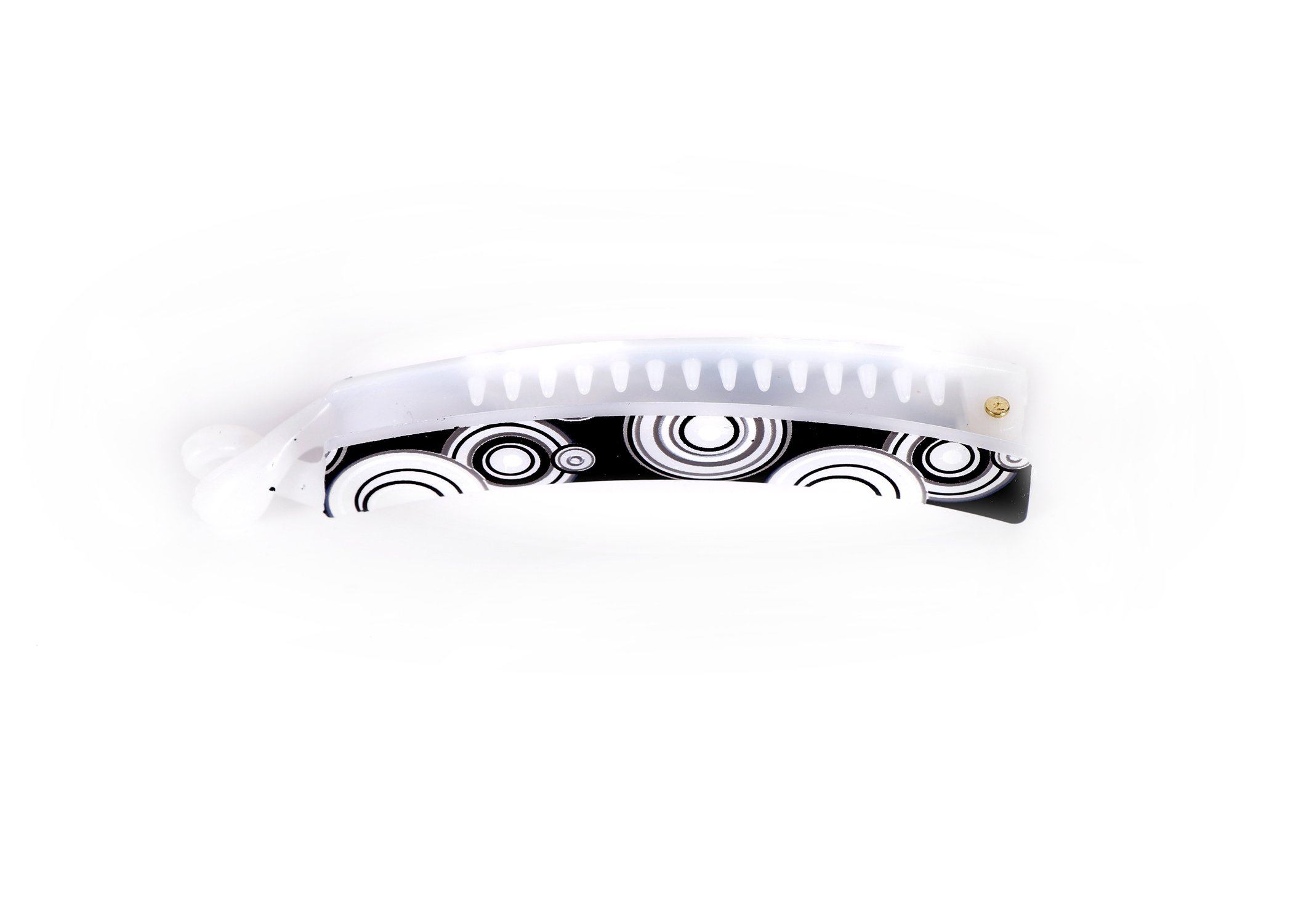 Honbon Plastic Banana Hair Clips for Women & Girls - 12 Pack (Black & White) - Perfect for School, Work, and Everyday Hairstyles