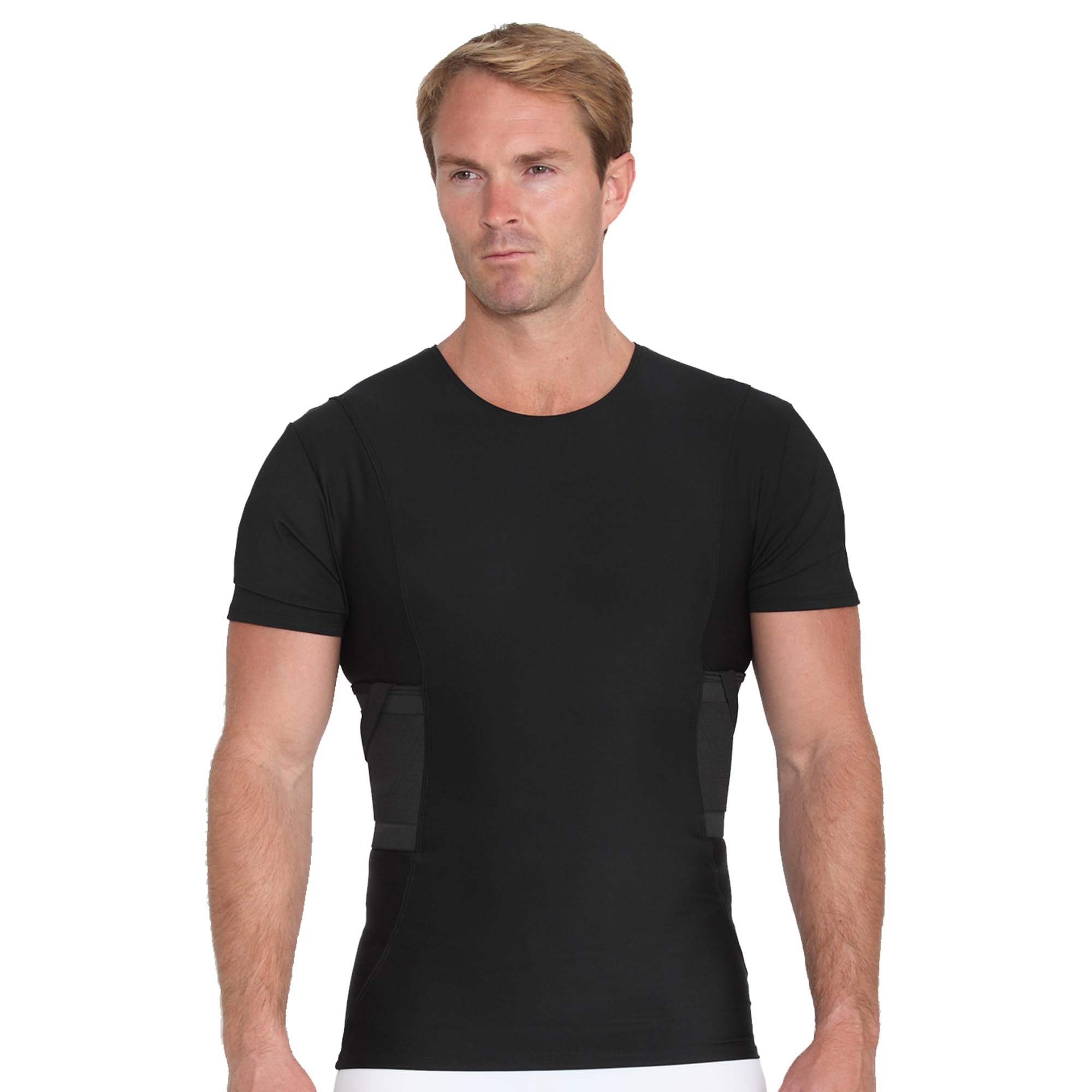 USA Made Men's Concealed Carry Holster - Slimming Compression Undershirt for Concealed Gun Carry | Perfect for Everyday Wear, Travel & Tactical Use