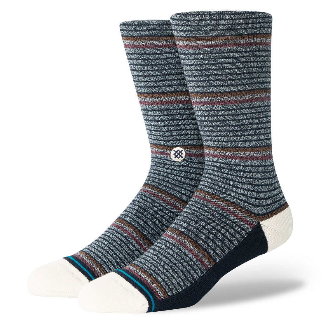 Vicktor Navy Blue Adult Crew Socks for Men & Women - Comfortable Cotton Casual Socks for Daily Wear, Work, and Sports