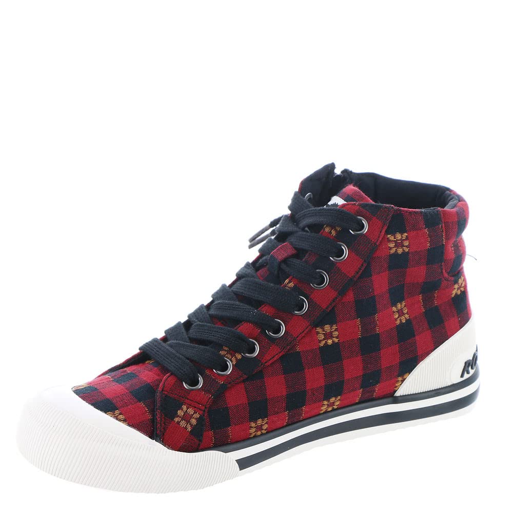Rocket Dog Women's Jazzin High Top Sneakers - Comfortable Canvas Casual Shoes for Walking, Work & Everyday Wear | Trendy Retro Style Sneakers for Women