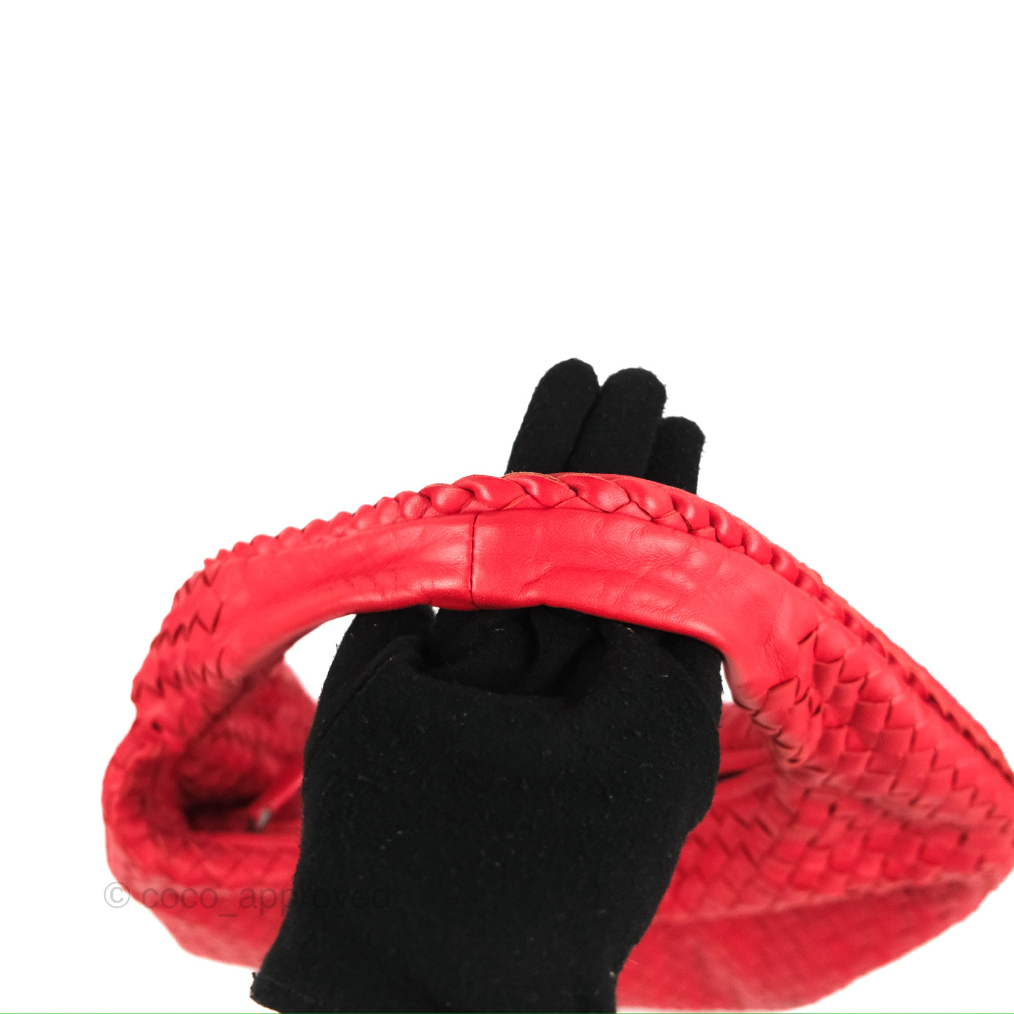 Bottega Veneta Large Hobo Bag Intrecciato Nappa Leather in Red | Stylish Shoulder Bag for Women | Perfect for Work, Travel, and Everyday Use