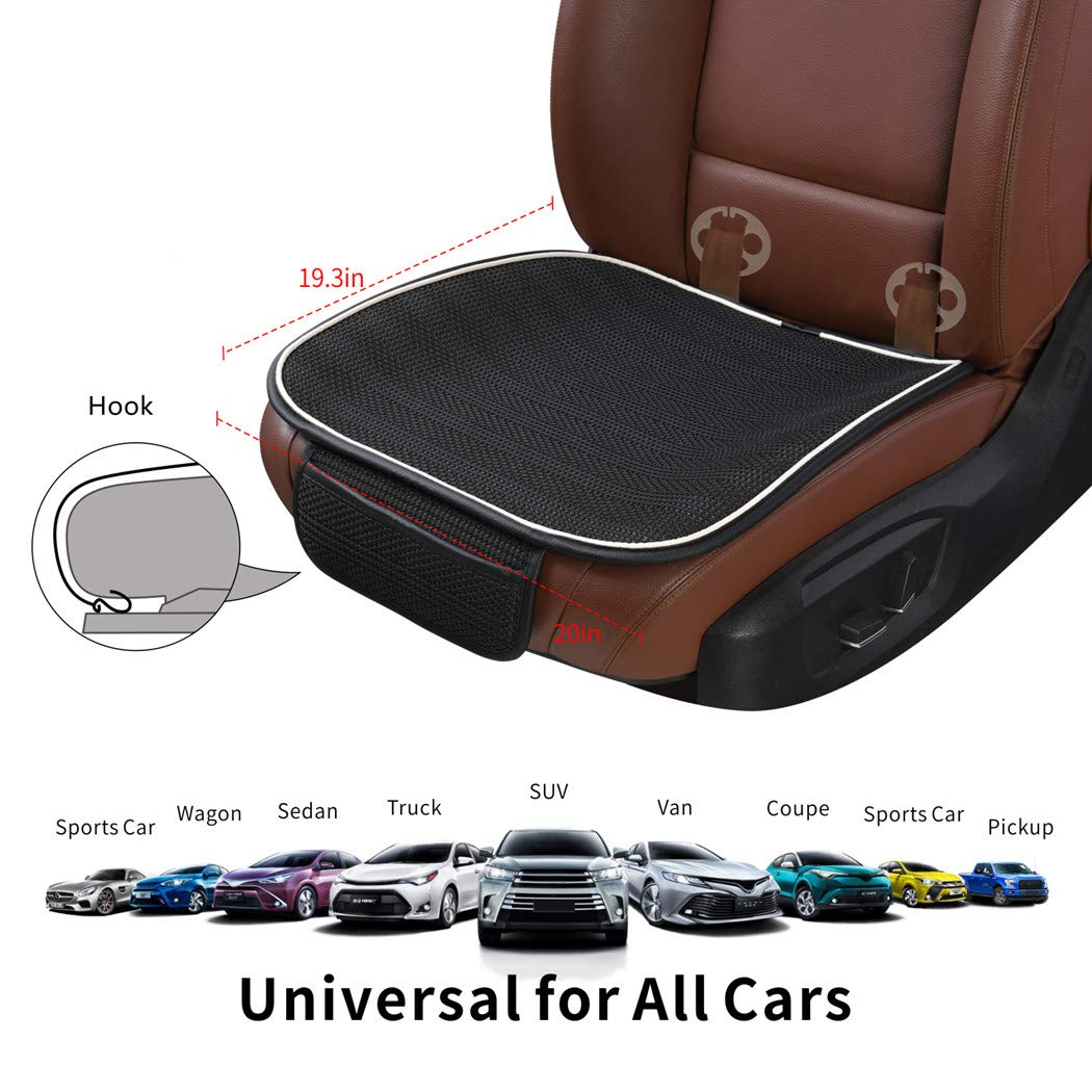 Breathable Comfort Car Seat Cushion - Universal Car Seat Cover Protector Mat Pad for Most Cars, Trucks, SUVs & Vans | Premium Driving Comfort & Back Support for Long Commutes & Road Trips