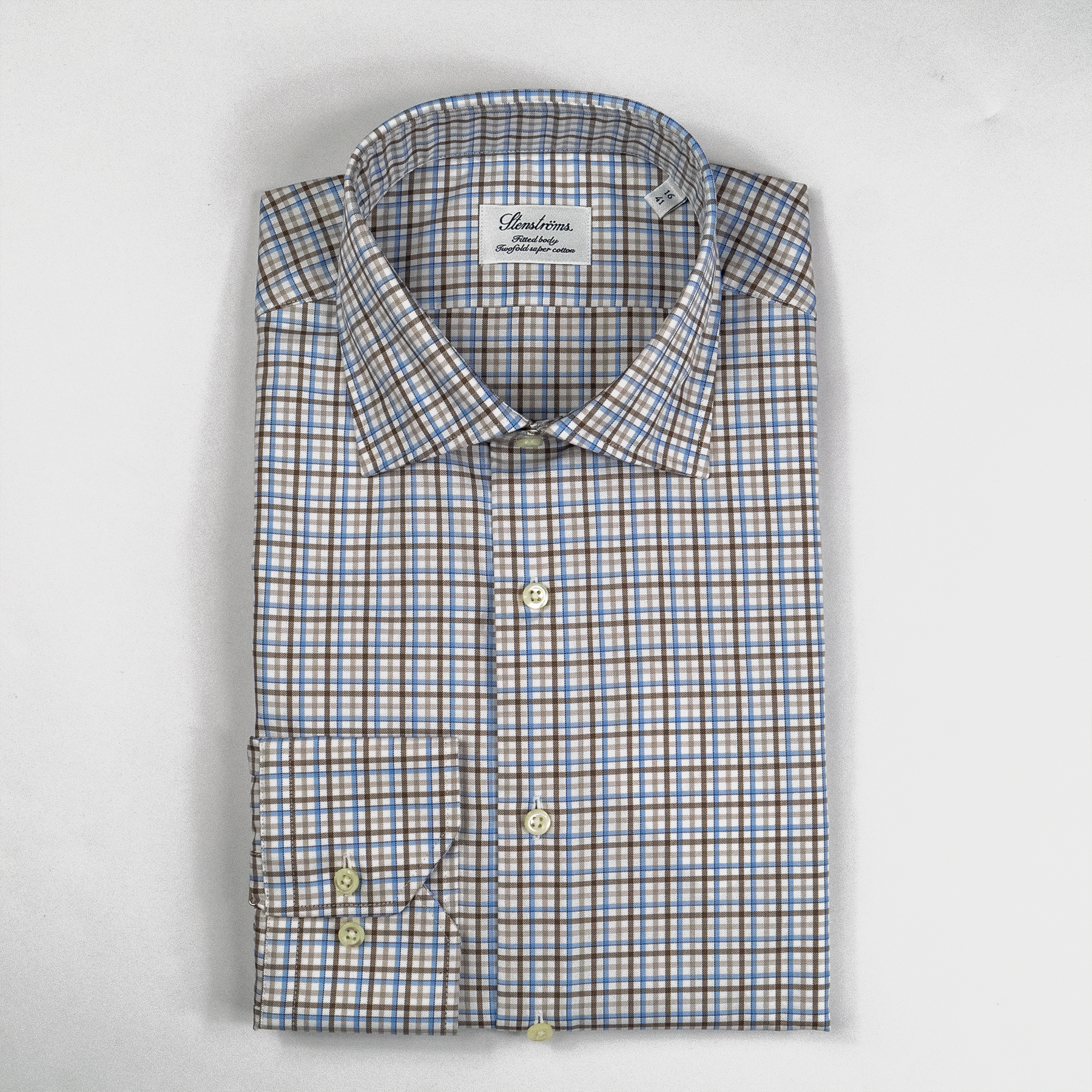 Stenstroms Tan Checkered Dress - Stylish Plaid Dress for Women, Perfect for Casual Outings, Office Wear, and Special Occasions