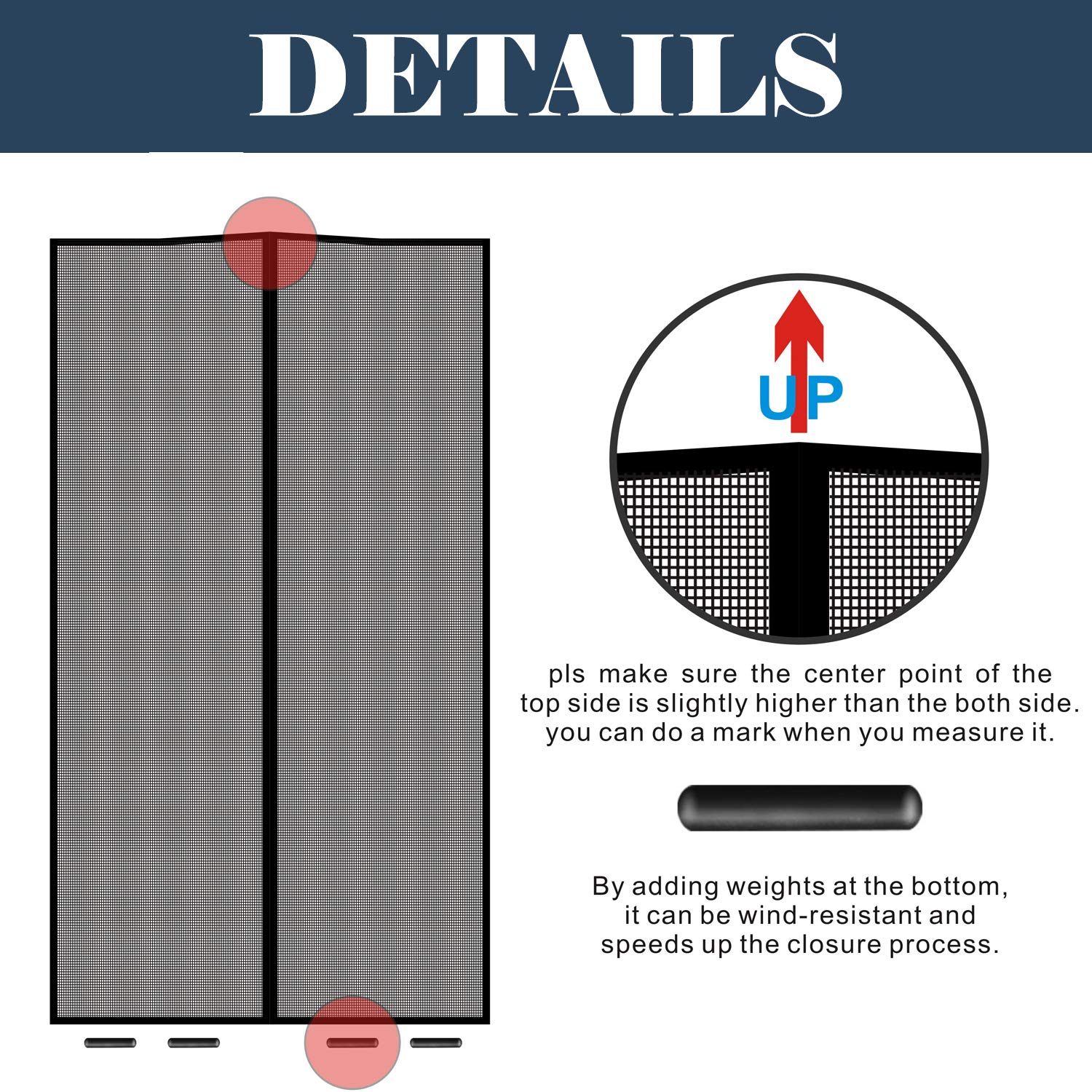 Fiberglass Magnetic Window Screen - Flame Retardant, No Drilling, 35
