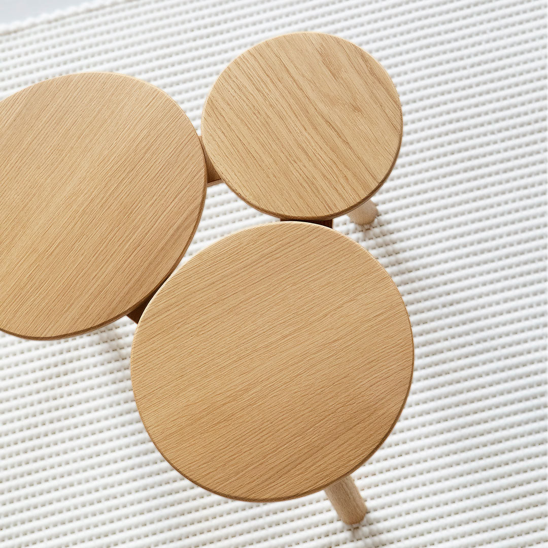 Nao Tamura July Stool Table by Nikari - Modern Scandinavian Wooden Side Table for Living Room, Bedroom, or Office Decor