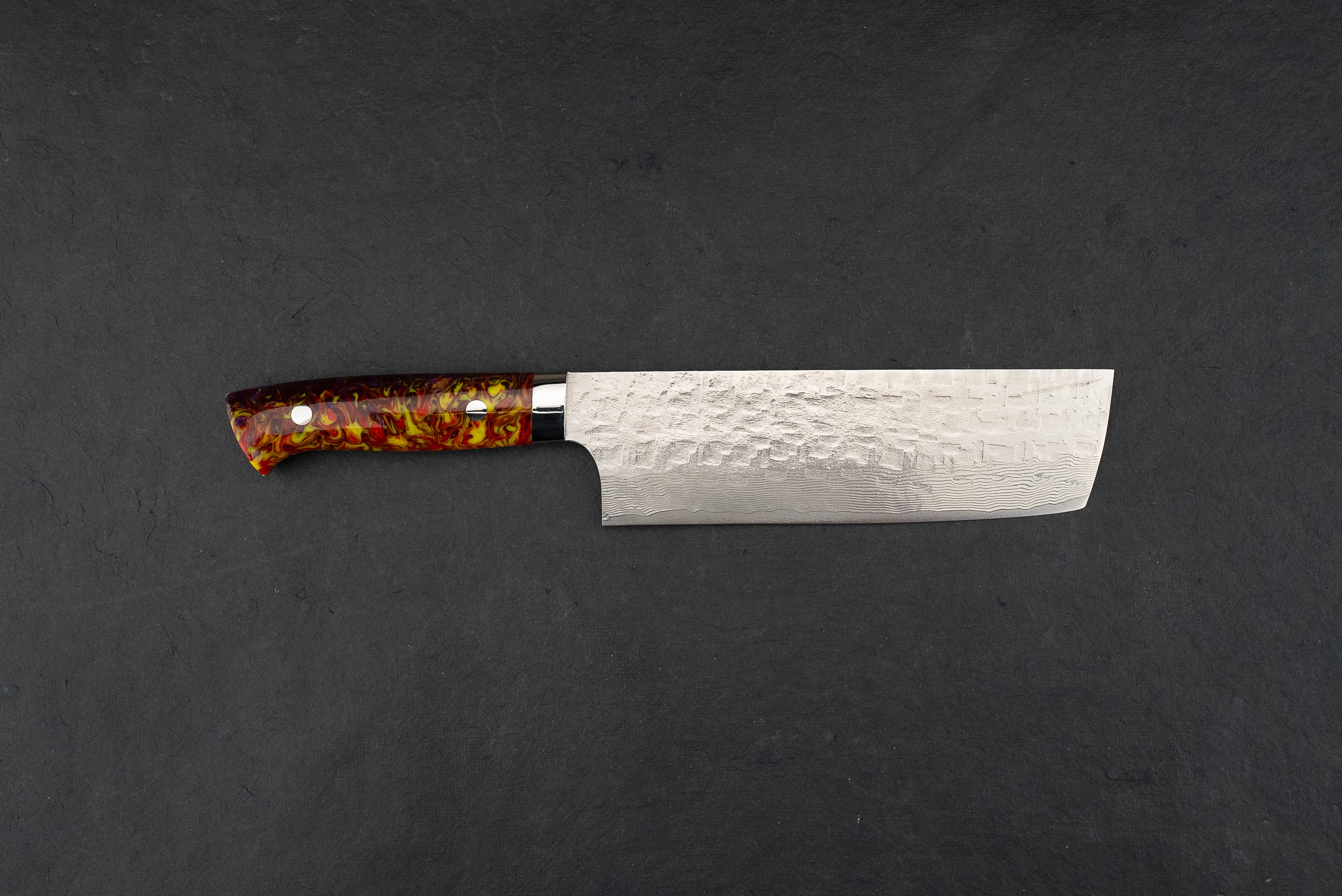 Takeshi Saji VG10 Damascus Steel Nakiri Knife 180mm - Japanese Chef Knife for Slicing, Dicing & Chopping Vegetables - Perfect for Home Cooks & Professional Chefs
