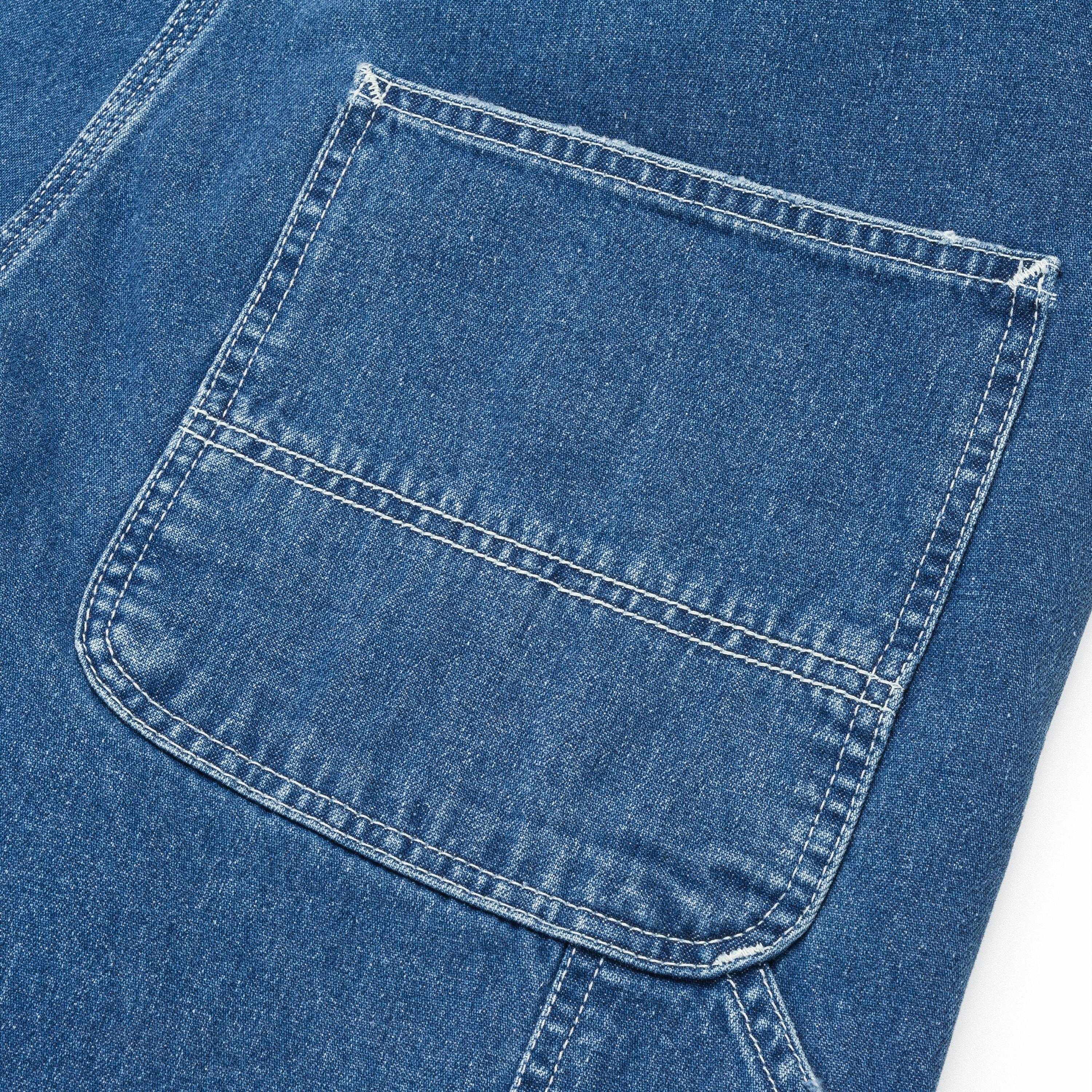 Men's Denim Bib Overalls - Stone Washed Blue Jeans for Work, Farming & Casual Wear | Durable & Comfortable Workwear