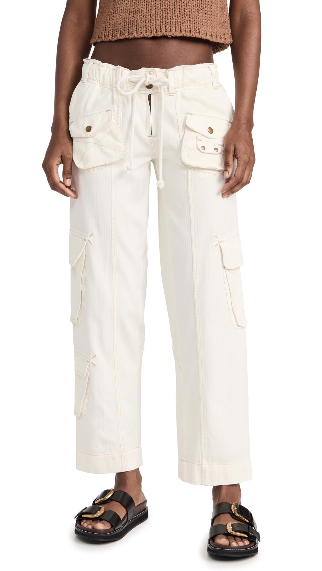 Free People Women's Tahiti Cargo Pants - Stylish & Comfortable High Waist Hiking Pants for Outdoor Adventures, Travel & Casual Wear