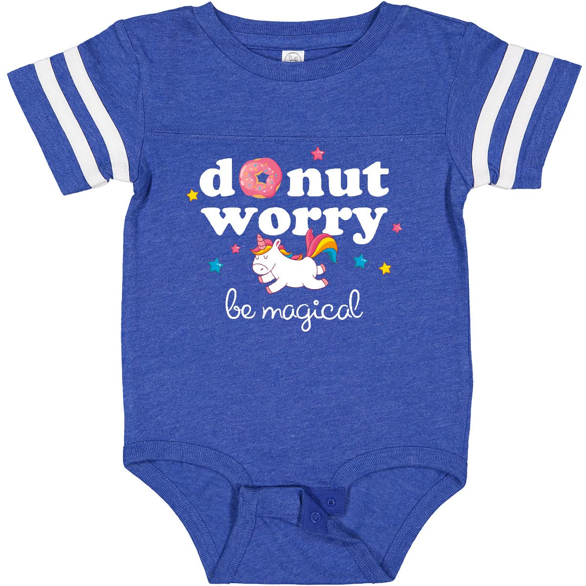 Inktastic Donut Worry Unicorn Baby Bodysuit - Cute Unicorn Print Onesie for Newborns & Infants - Perfect for Birthday Gifts, Baby Showers & Photo Shoots