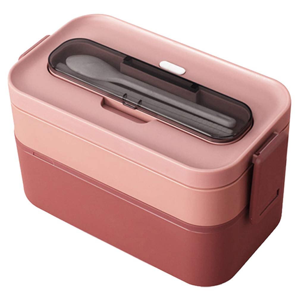 DOITOOL 1600ML Insulated Lunch Box for Students & Workers - Double Layer Bento Box with Tableware Set | Perfect for Office, School & Picnic Meals