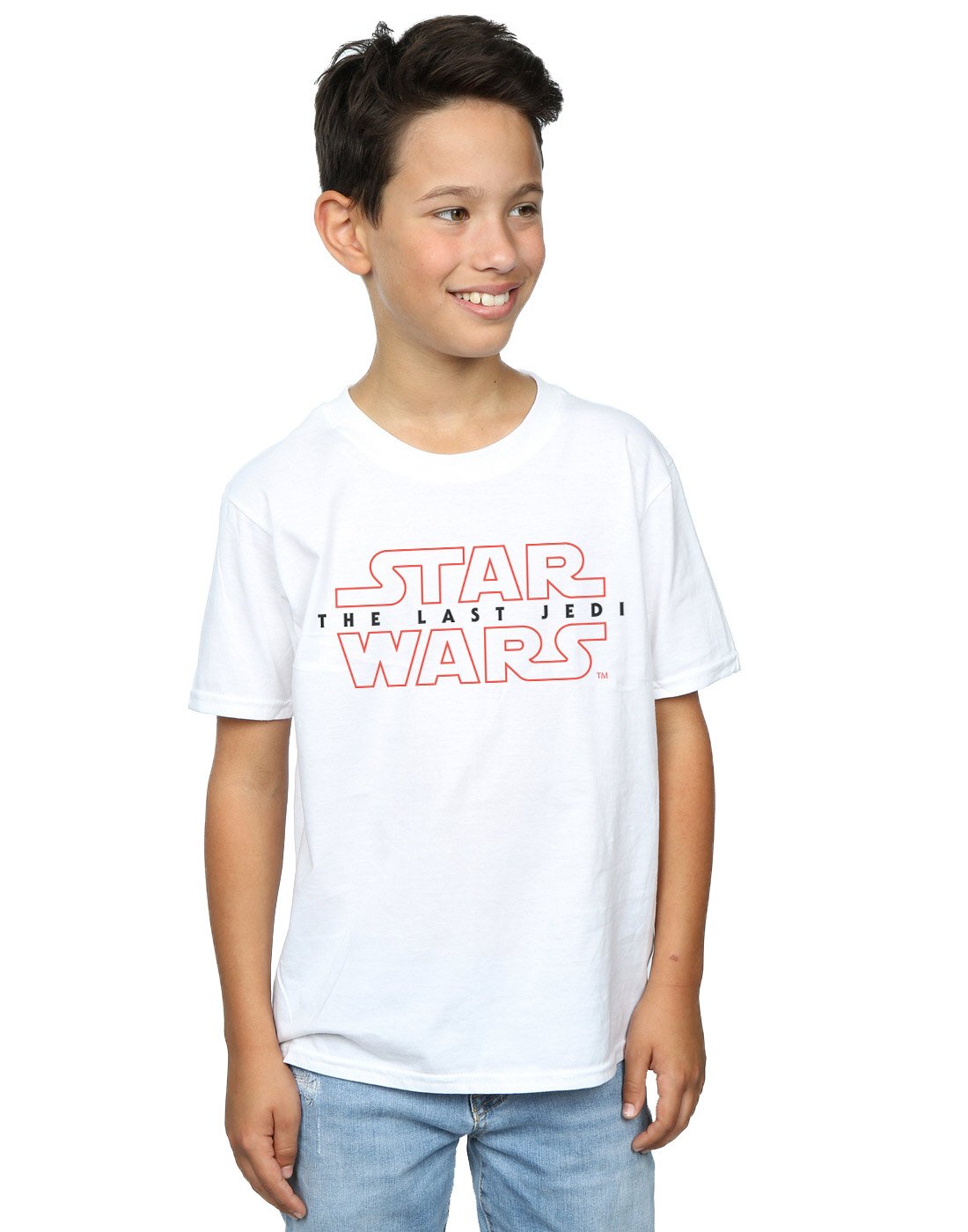 Star Wars The Last Jedi Logo Boys T-Shirt - White (Ages 9-11) | Kids Jedi Costume, Movie Merchandise & Fan Gift