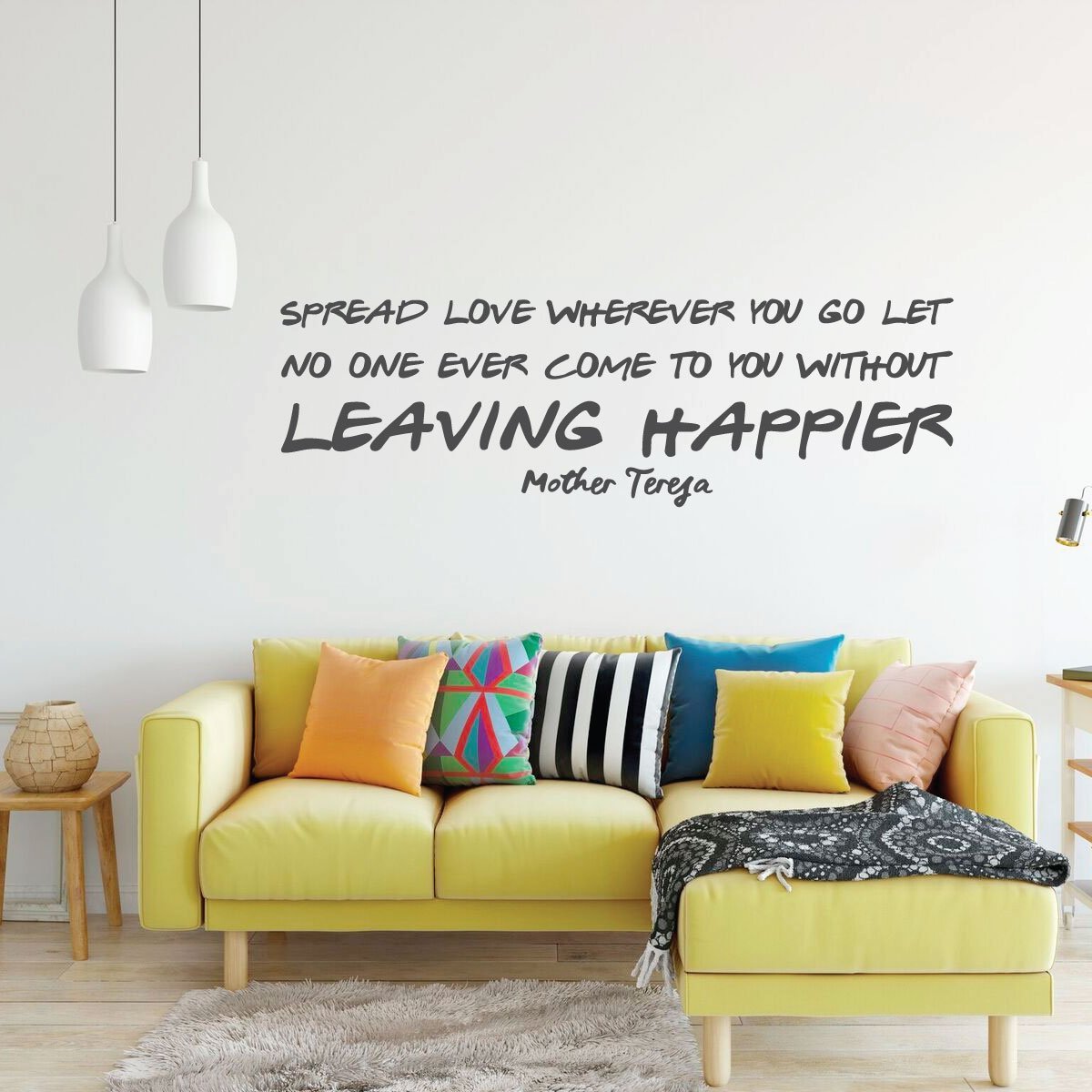 Mother Teresa Wall Decal - Christian Vinyl Sticker for Home Decor | Inspirational Bedroom & Living Room Wall Art | Perfect for Spiritual Spaces & Gift Giving