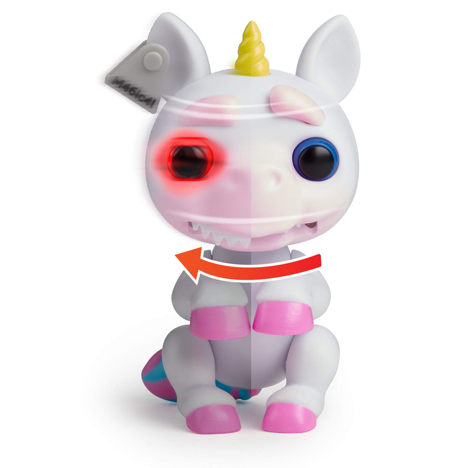 WowWee Grimlings Unicorn - Interactive Plush Animal Toy for Kids, Light-Up & Sound Effects, Perfect Gift for Girls & Boys - Playtime, Birthday, Christmas Gifts