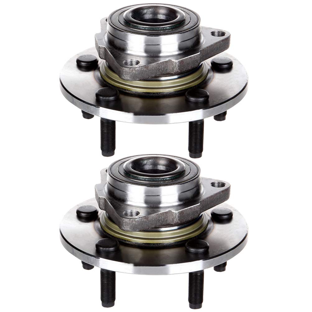 Replaces 515072 Front 5 Lugs Wheel Axle Bearing & Hub Assembly Compatible with 2002-2008 Dodge Ram 1500 - Wheel Hub Bearing Kit (2 Pack) - Perfect for Off-Roading, Towing & Daily Driving