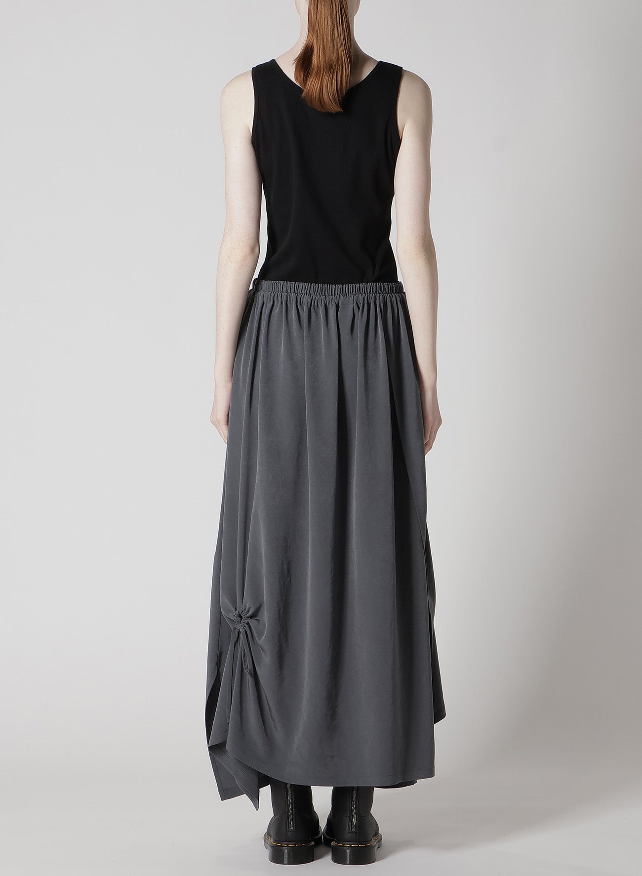 Elegant Crepe de Chine Circle Gathered Skirt - Flowy A-Line Midi Skirt for Women | Perfect for Office Wear, Cocktail Parties & Summer Outfits