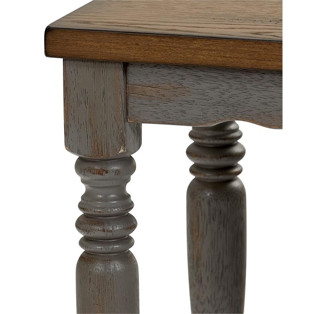 Progressive Midori Oak Brushed Gray Dining Table - Modern Kitchen & Dining Room Furniture for Family Gatherings & Entertaining
