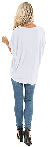 Women's Summer Dolman Sleeve V-Neck Casual T-Shirt - Breathable Loose Fit Top for Beach, Travel & Everyday Wear | SAMPEEL