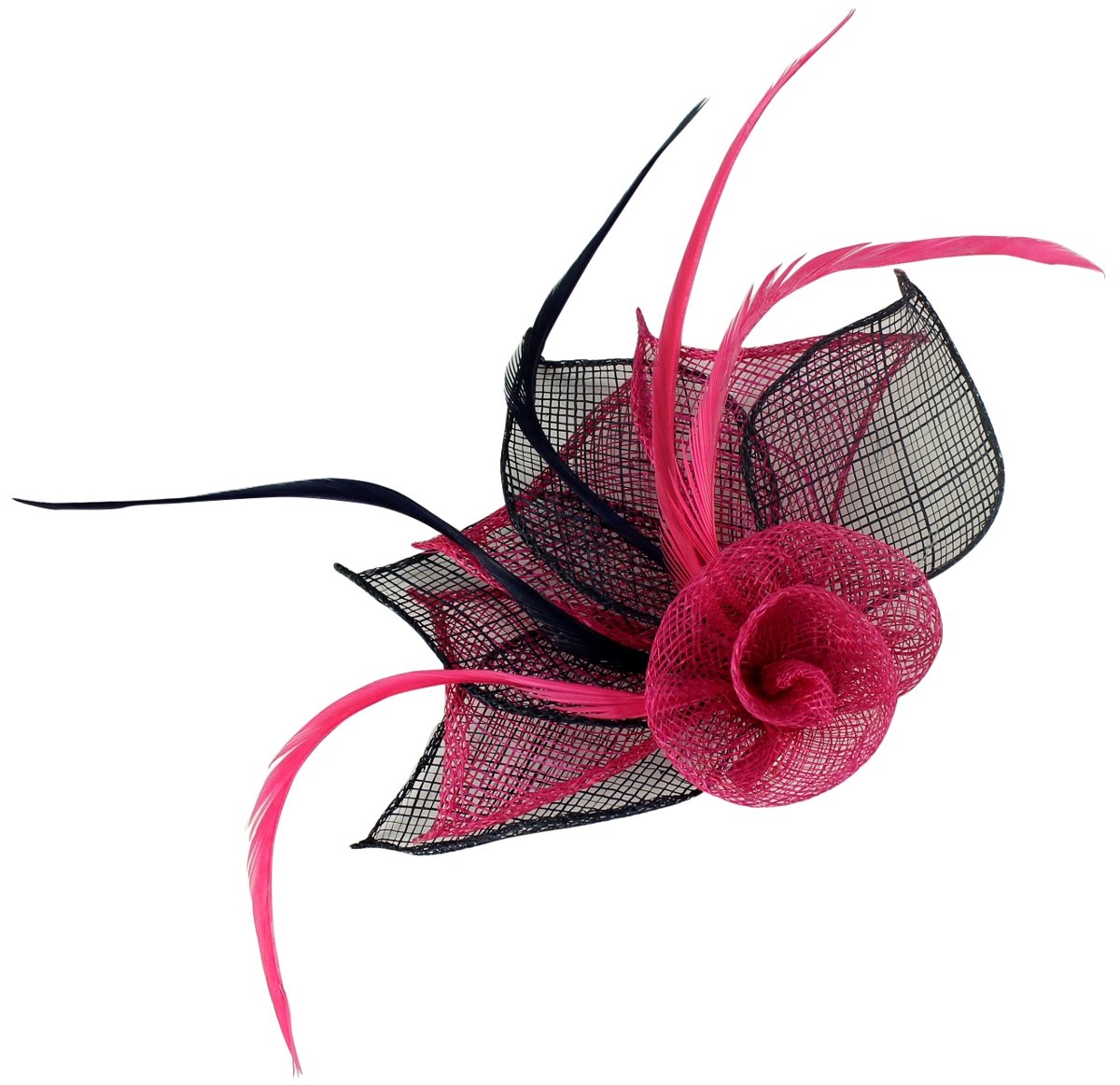 Elegant Aurora Collection Two-Tone Rose Fascinator Hair Clip - Perfect for Weddings, Tea Parties & Special Occasions