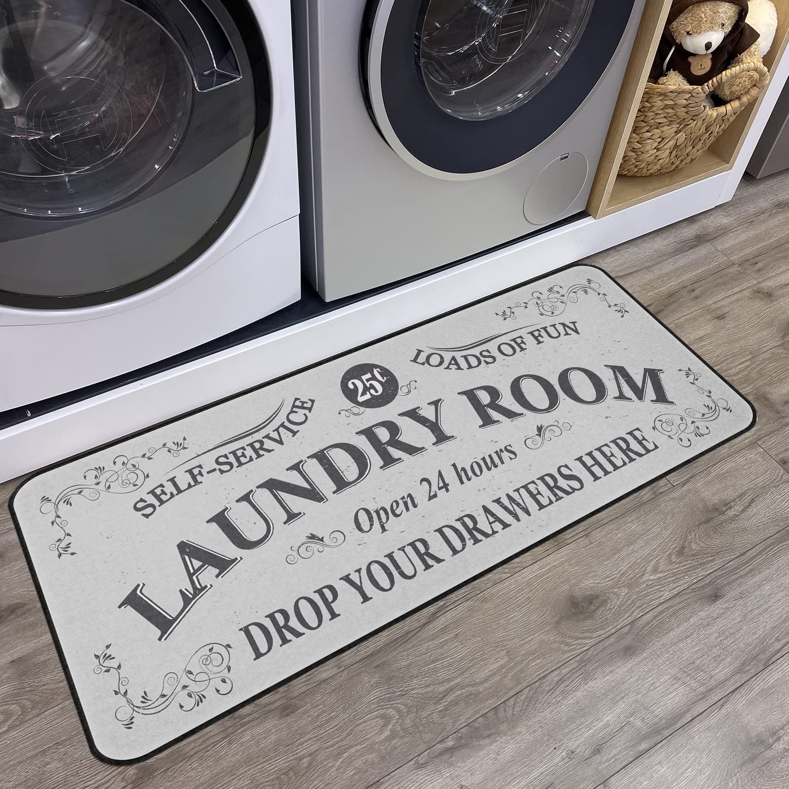 Non-Slip Laundry Room Rug Runner - 20