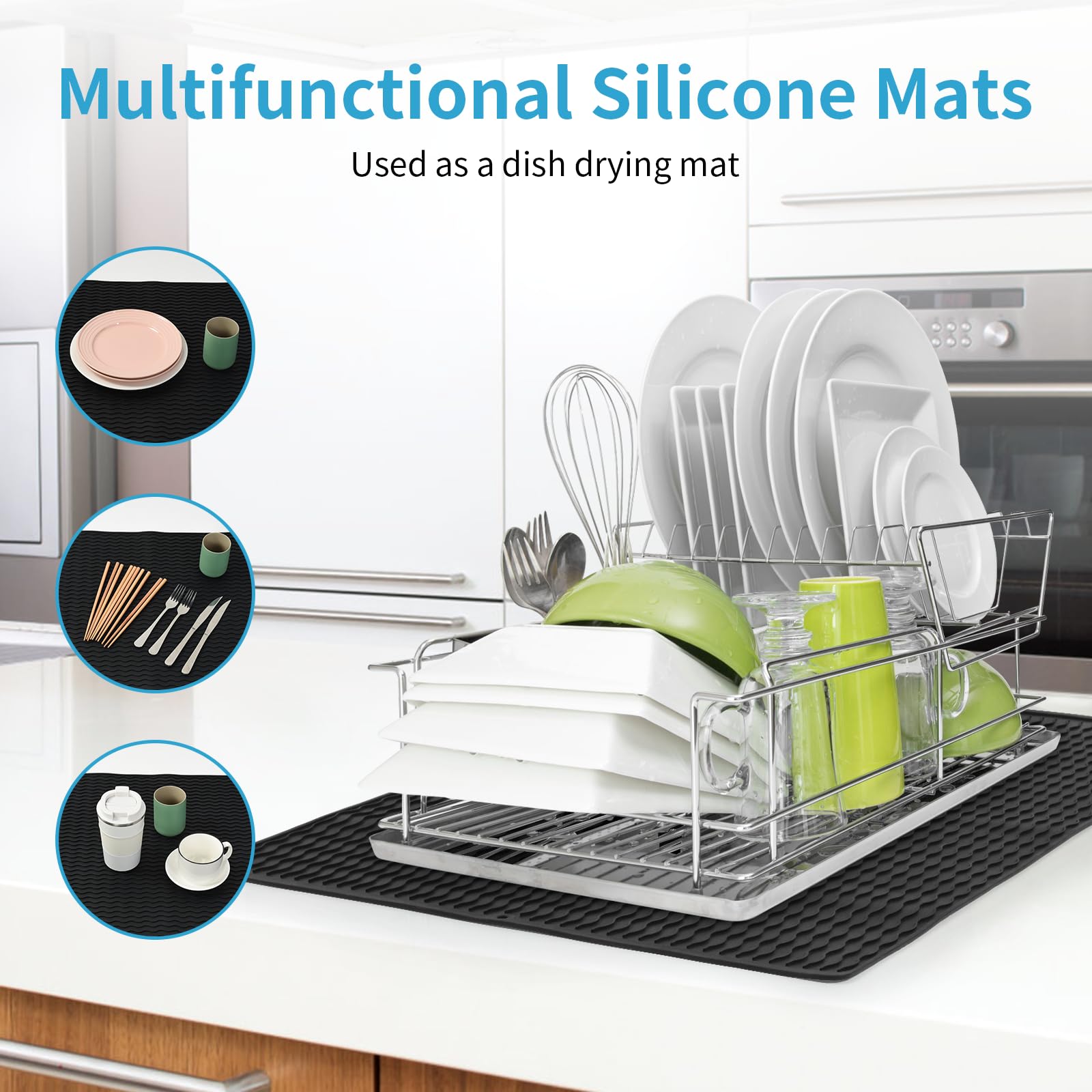 **OTraki 28 x 20 Inch Silicone Stove Top Cover – Heat-Resistant Electric & Induction Cooktop Mat, Washable Kitchen Counter Protector – Perfect for Cooking, Dish Drying & Countertop Protection**