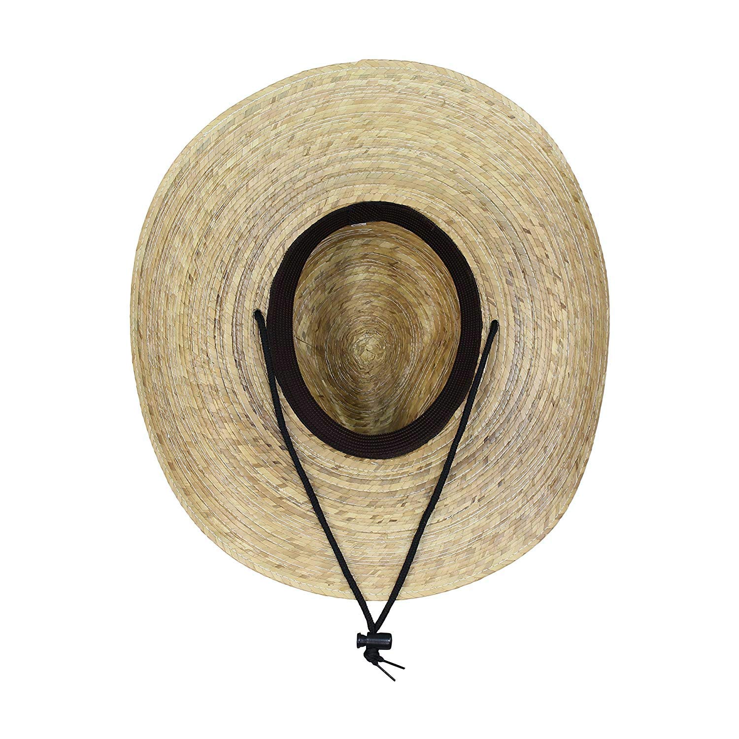 Authentic Large Mexican Palm Leaf Cowboy Hat with Adjustable Chin Strap - Natural Sombrero for Men - Perfect for Outdoor Festivals, Beach Vacations & Western Style