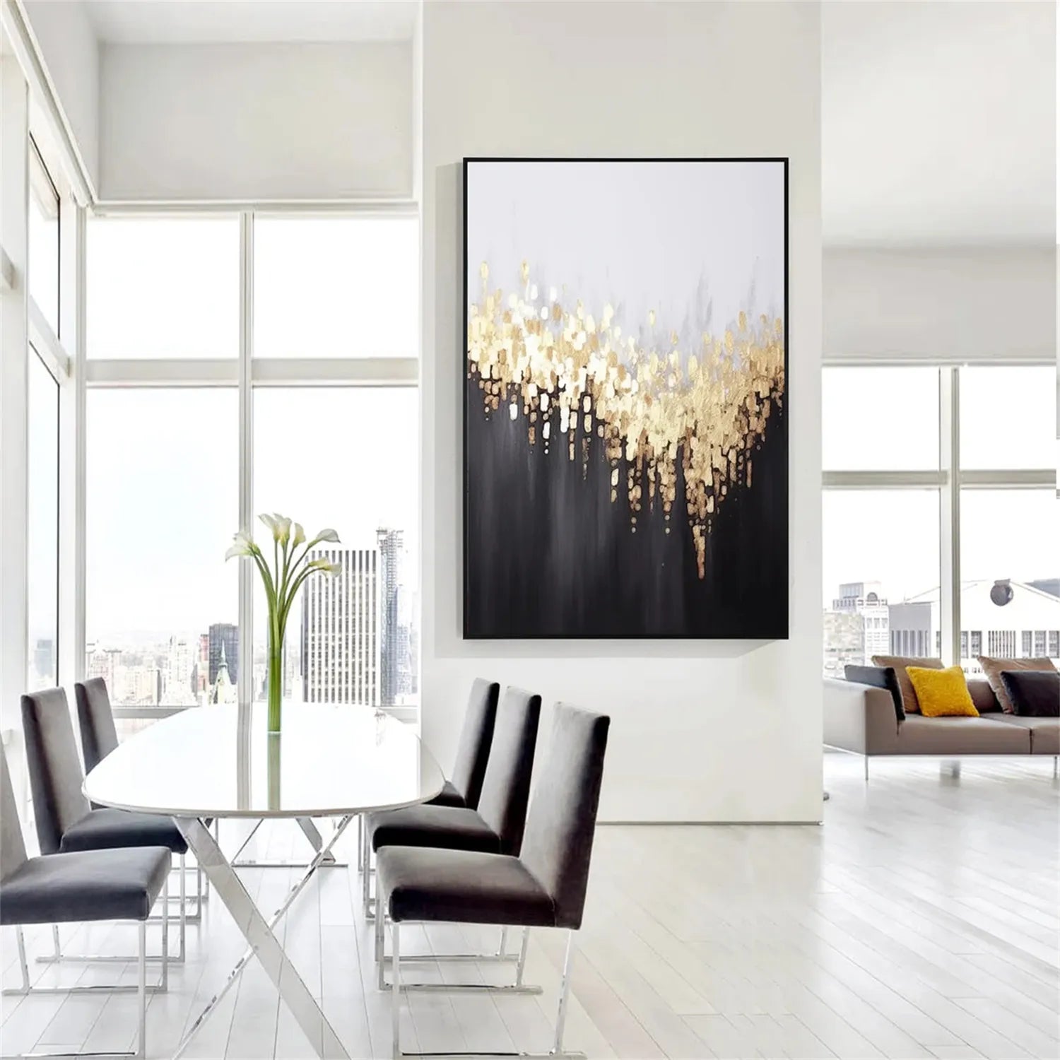 Abstract Painting #AB 233 - Modern Wall Art for Home & Office Decor - Perfect for Living Room, Bedroom, or Workspace