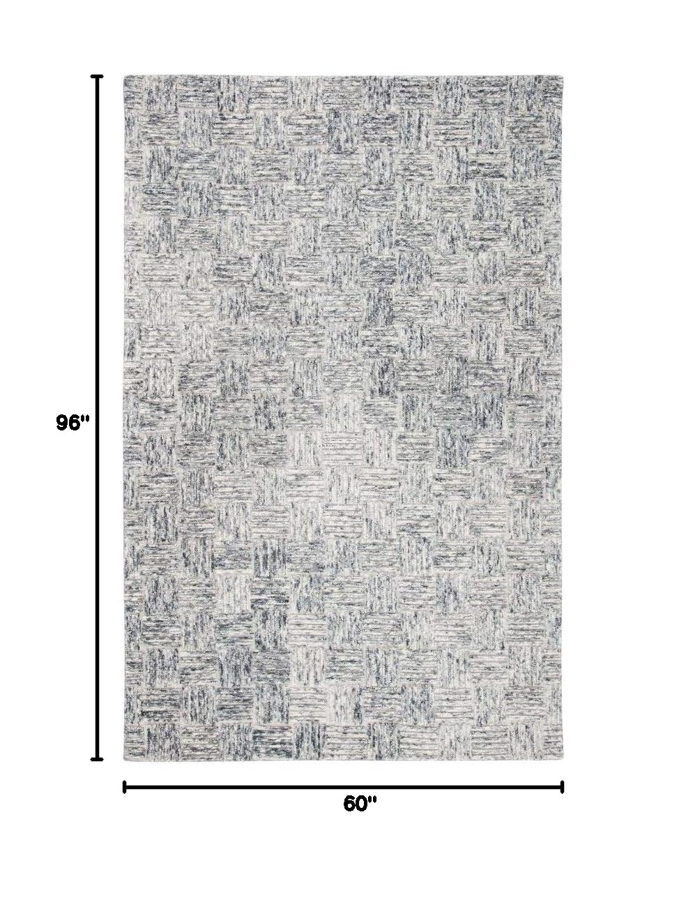 SAFAVIEH Micro-Loop Collection 5' x 8' Grey Handmade Wool Area Rug - Durable for High Traffic Living Room & Bedroom - Soft Comfort Underfoot for Cozy Home Decor (MLP976F)