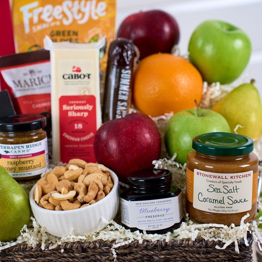 Premium Deluxe Fruit Gift Basket - Gourmet Food Gift Box for Birthdays, Christmas, Sympathy - Luxury Gift for Men, Women & Families - Perfect for Corporate Gifts, Housewarming & Holiday Celebrations