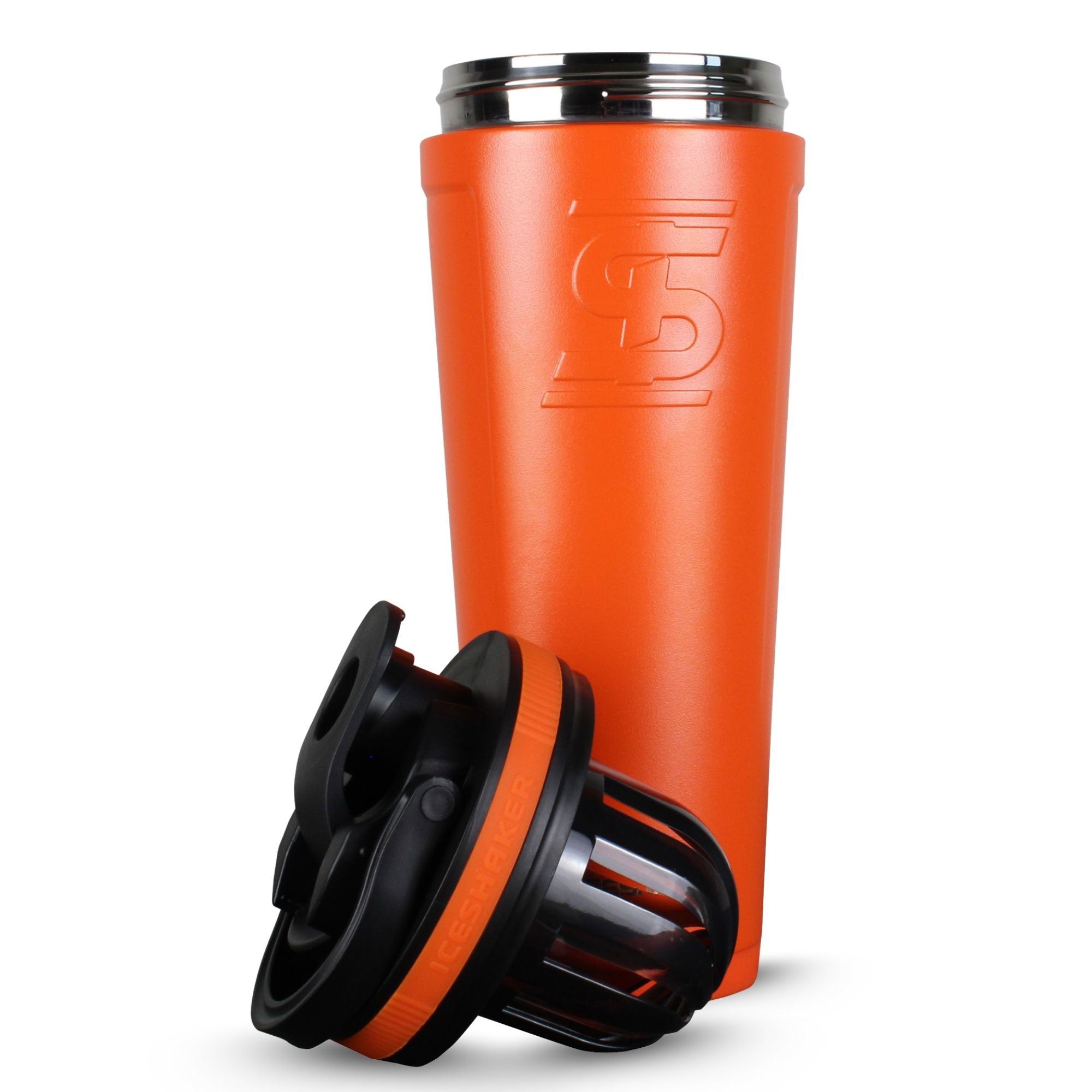 Premium Stainless Steel Ice Shaker Bottle - Leakproof Protein Shaker for Gym, Workouts & Travel - BPA-Free Fitness Water Bottle with Mixing Ball - Ideal for Protein Powder, Pre-Workout & Smoothies