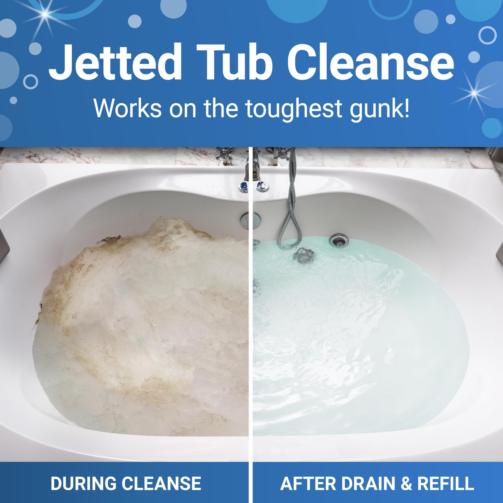 Jetted Tub Cleaner Kit - Professional Grade Formula for Jacuzzi & Bathtub Jets, Tubes, and Surfaces - Includes Microfiber Towel - Made in USA - Perfect for Deep Cleaning Hot Tubs, Whirlpools, and Spa Maintenance