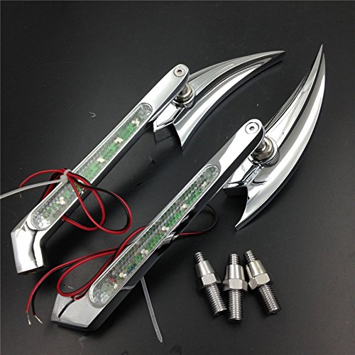 Honda CBR600 CBR900 CBR929 CBR954 CBR1000RR LED Turn Signal Lights - Oval Shape Running Blade Mirror Compatible Motorcycle Indicators for Enhanced Visibility & Safety | Perfect for Night Riding & Urban Commuting