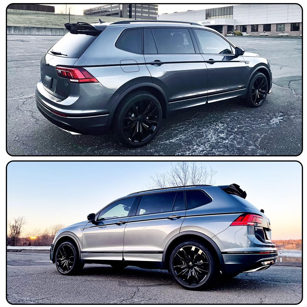 Carbon Fiber Rear Roof Spoiler for Volkswagen VW Tiguan MK2 (2017-2022) - High Gloss Black Roof Wing Lip - Enhances Aerodynamics & Style - Perfect for Street Racing & Car Shows