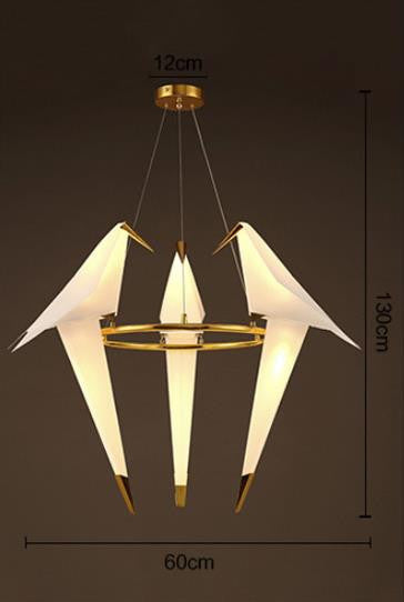 Dalton Bird Chandelier - Elegant Crystal Feathered Ceiling Light Fixture for Dining Room, Bedroom & Living Room Decor | Perfect for Home, Wedding & Restaurant Lighting